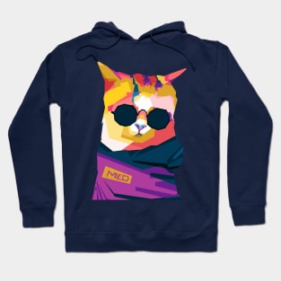 cat with glasses Hoodie